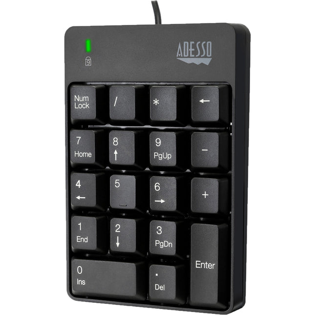 Adesso Teclado Numérico USB Resistente a Derrames 18 Teclas