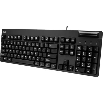 Adesso TAA Compliant Teclado con Lector de Tarjetas Antimicrobiano Rápido