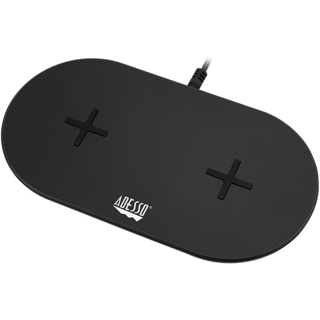 Adesso Base de Carga Inalámbrica Rápida Dual 15W Qi 3mm
