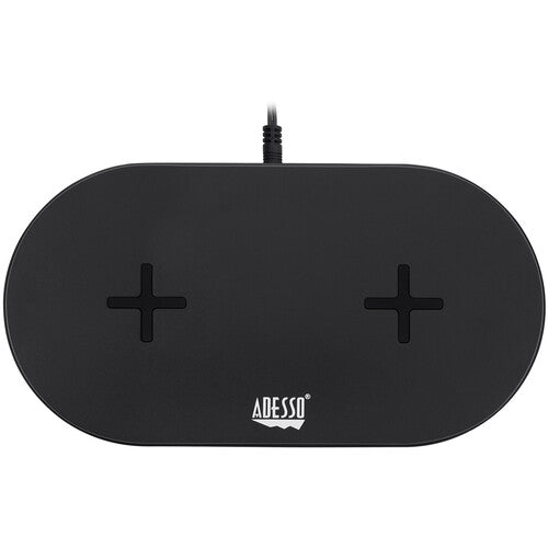 Adesso Base de Carga Inalámbrica Rápida Dual 15W Qi 3mm