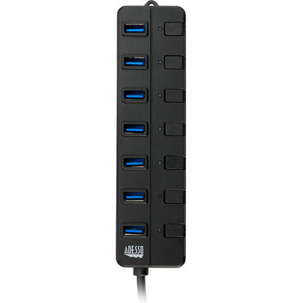 Adesso Hub USB 3.0 7 Puertos con Interruptores y Adaptador AC