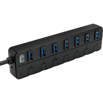 Adesso Hub USB 3.0 7 Puertos con Interruptores y Adaptador AC