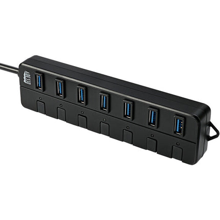 Adesso Hub USB 3.0 7 Puertos con Interruptores y Adaptador AC