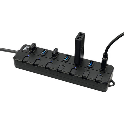 Adesso Hub USB 3.0 7 Puertos con Interruptores y Adaptador AC