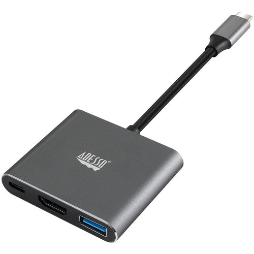 Adesso Estación de Acoplamiento USB-C 3 en 1 con HDMI 4K Thunderbolt 3