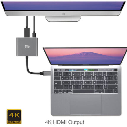 Adesso Estación de Acoplamiento USB-C 3 en 1 con HDMI 4K Thunderbolt 3