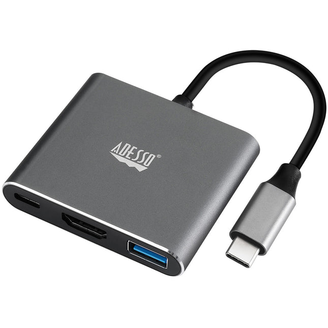 Adesso Estación de Acoplamiento USB-C 3 en 1 con HDMI 4K Thunderbolt 3