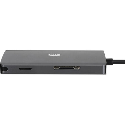Estación de acoplamiento USB-C Adesso 8 en 1 con HDMI 100W y lector SD