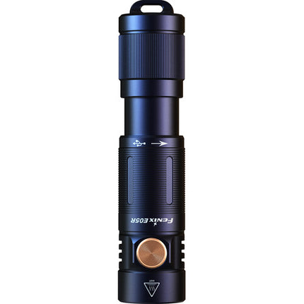 Linterna recargable para llavero Fenix E05R 150 lúmenes modo ráfaga 400 lúmenes negro