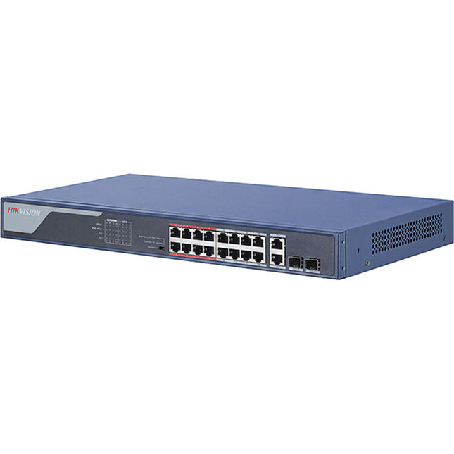 Hikvision DS-3E1318P-EI Switch de Red Gestionado 16 Puertos PoE+ 230W Rackmount