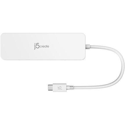 j5create Hub Multi Puerto USB Tipo C con Power Delivery 2 USB 3.1 HDMI y Lector SD Blanco
