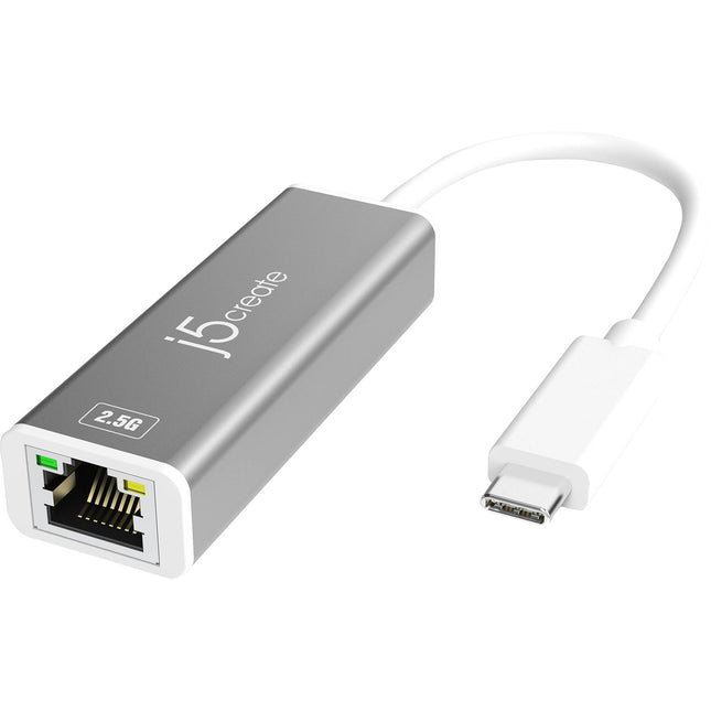j5create Adaptador USB Type-C a Ethernet 2.5Gb Puerto RJ45 3.9 Pulgadas