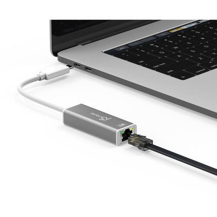 j5create Adaptador USB Type-C a Ethernet 2.5Gb Puerto RJ45 3.9 Pulgadas