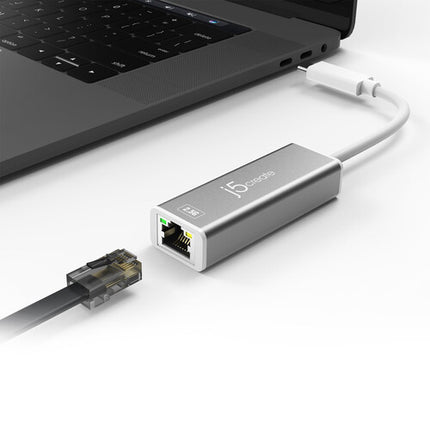 j5create Adaptador USB Type-C a Ethernet 2.5Gb Puerto RJ45 3.9 Pulgadas