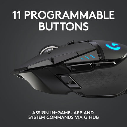 Logitech G G502 LIGHTSPEED Ratón Gaming Inalámbrico 25600 dpi 11 Botones Programables