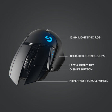Logitech G G502 LIGHTSPEED Ratón Gaming 25600 dpi 11 Botones Kit POWERPLAY 2