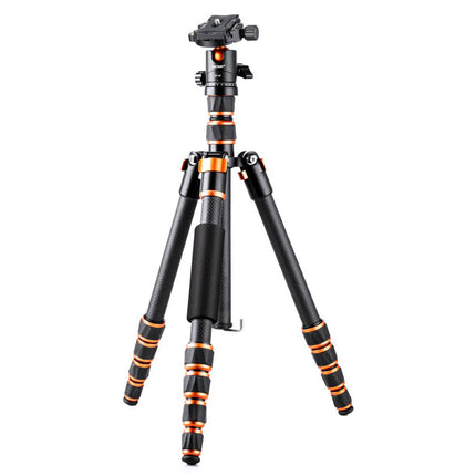 K&F Concept BA225 Trípode Fibra de Carbono 2.2 lb 18 a 60" Altura ajustable