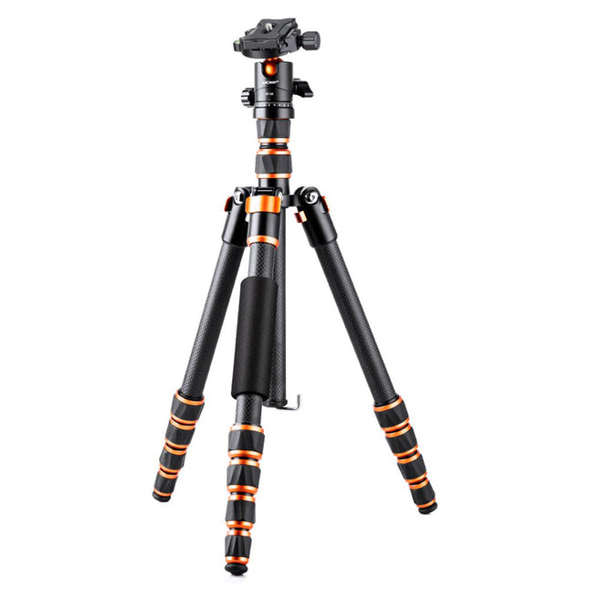 K&F Concept BA225 Trípode Fibra de Carbono 2.2 lb 18 a 60" Altura ajustable