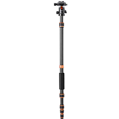 K&F Concept BA225 Trípode Fibra de Carbono 2.2 lb 18 a 60" Altura ajustable