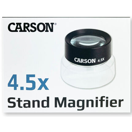 Carson LL-55 4.5x Lupa de Pie con Lentes Duales y Base Acrílica Transparente
