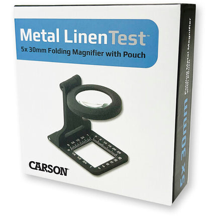 Carson LT-80 Lupa Metalica LinenTest 5x Plegable Con Escala Metrica