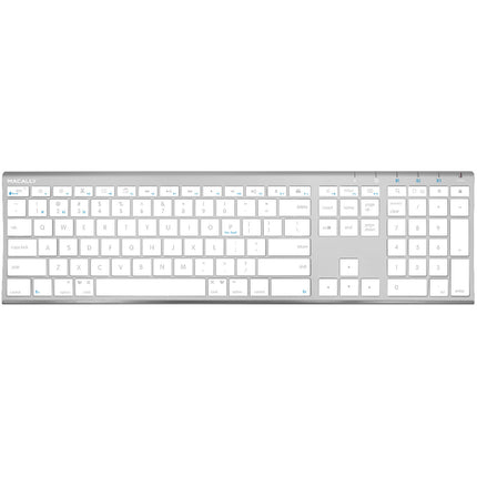 Macally Teclado Bluetooth Inalámbrico para Mac 110 Teclas Plata