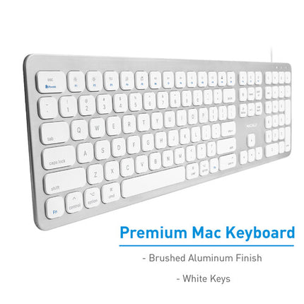 Macally Teclado USB con 2 Puertos USB 2.0 para Mac Slim y Número