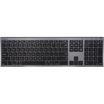 Macally Teclado Inalámbrico Bluetooth para Mac 110 Teclas Flexibles 3 Dispositivos