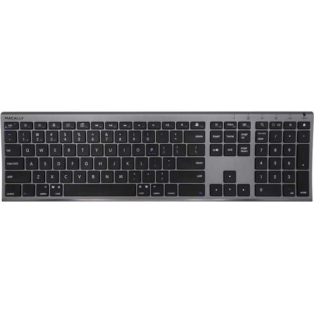 Macally Teclado Inalámbrico Bluetooth para Mac 110 Teclas Flexibles 3 Dispositivos