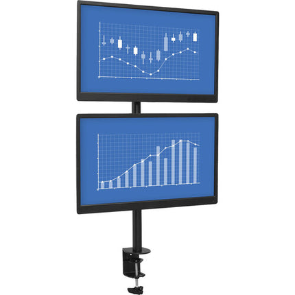 Mount-It! Soporte Vertical Doble para Monitores 13 a 32" con Ajuste de Altura y Gestión de Cables