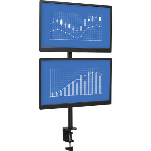 Mount-It! Soporte Vertical Doble para Monitores 13 a 32" con Ajuste de Altura y Gestión de Cables