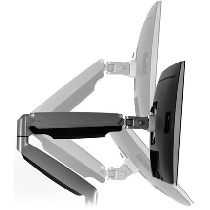 Mount-It! Soporte de Escritorio para Doble Monitor hasta 32" Plata 24" Extensión 13" Altura