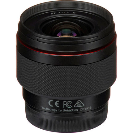 Rokinon 12mm f2.0 AF Objetivo Gran Angular Compacto para Sony E-Mount 62mm con Estuche