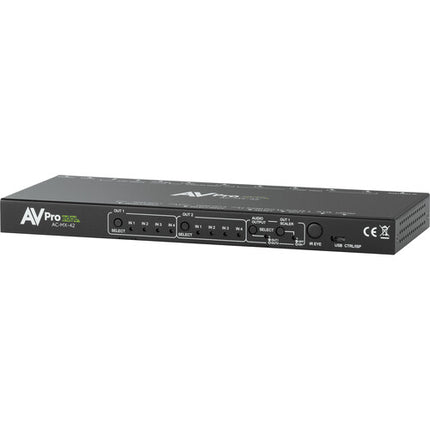 AVPro Edge 4x2 conmutador matriz HDMI 8K60 HDR10+ Dolby Vision IR control remoto