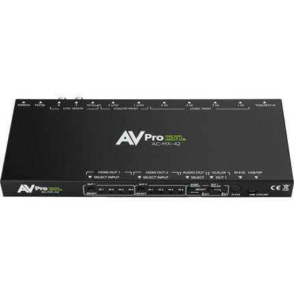AVPro Edge 4x2 conmutador matriz HDMI 8K60 HDR10+ Dolby Vision IR control remoto
