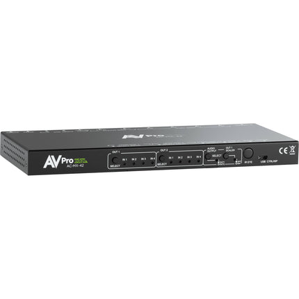 AVPro Edge 4x2 conmutador matriz HDMI 8K60 HDR10+ Dolby Vision IR control remoto