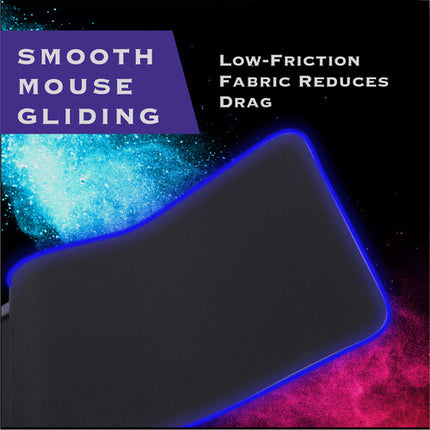 TILTED NATION Alfombrilla Gaming RGB Extendida 31.5" Antideslizante Resistente Agua