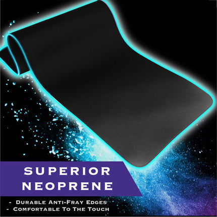 TILTED NATION Alfombrilla Gaming RGB Extendida 31.5" Antideslizante Resistente Agua