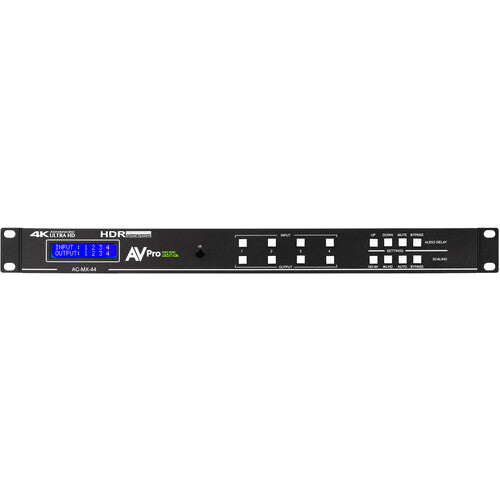 AVPro Edge 18Gbps 4K60 4x4 Matriz HDMI con HDR 10 y Control IR RS-232