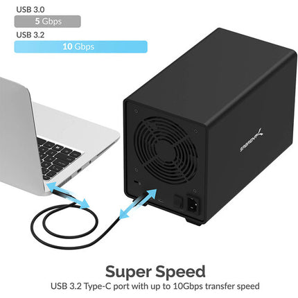 Sabrent USB 3.2 Gen 2 Estación de Acoplamiento SATA 5 Bahías 72TB 7200 rpm