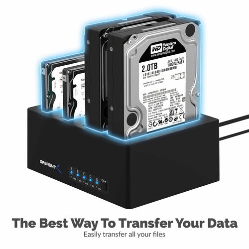 Sabrent Docking Station USB 3.0 SATA 4 bahías 5 Gb/s para SSD y HDD