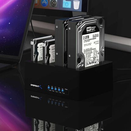 Sabrent Docking Station USB 3.0 SATA 4 bahías 5 Gb/s para SSD y HDD