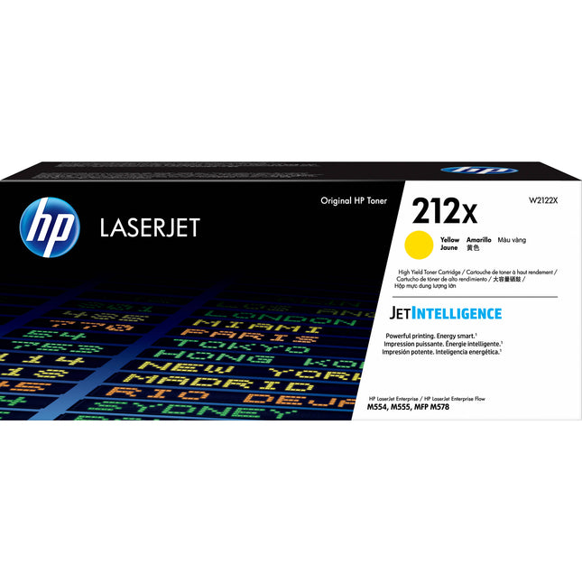 HP 212X Cartucho de Tóner Amarillo Original LaserJet Alto Rendimiento 10000 Páginas
