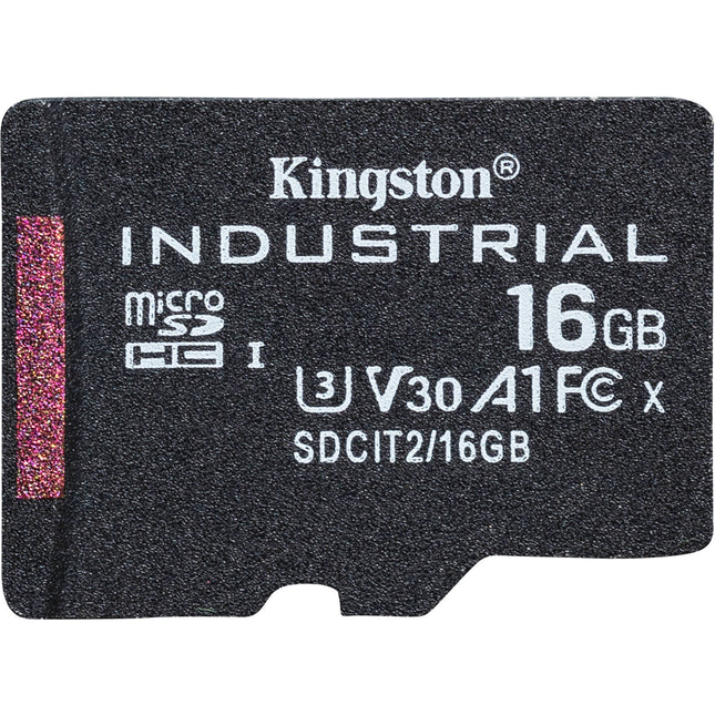 Kingston 16GB microSDHC Industrial UHS-I Memoria 100 MB/s Lectura 80 MB/s Escritura