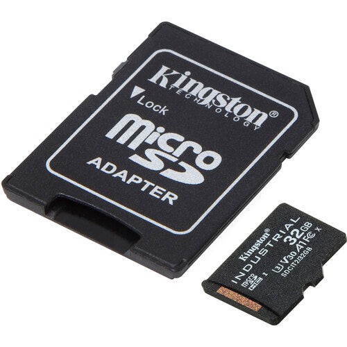 Kingston 32GB Industrial microSDHC UHS-I Clase 10 V30 100MB/s con Adaptador SD