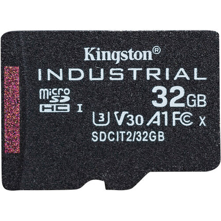 Kingston 32GB Industrial microSDHC UHS-I Clase 10 V30 100MB/s con Adaptador SD