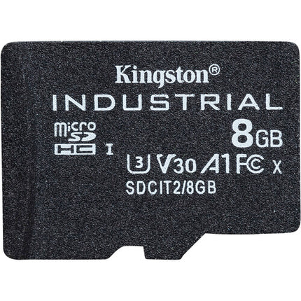 Kingston 8GB Industrial microSDHC tarjeta memoria UHS-I 100MB/s con adaptador SD