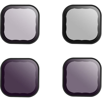 Set de 4 Filtros TELESIN ND8 ND16 ND32 Polarizador Circular para GoPro HERO9 con Estuche