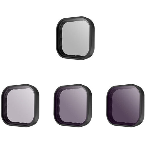 Set de 4 Filtros TELESIN ND8 ND16 ND32 Polarizador Circular para GoPro HERO9 con Estuche