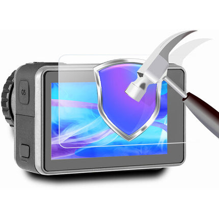 TELESIN Protector de Vidrio Templado para Lente y Pantalla DJI Osmo Action 0.01" con Paño de Microfibra